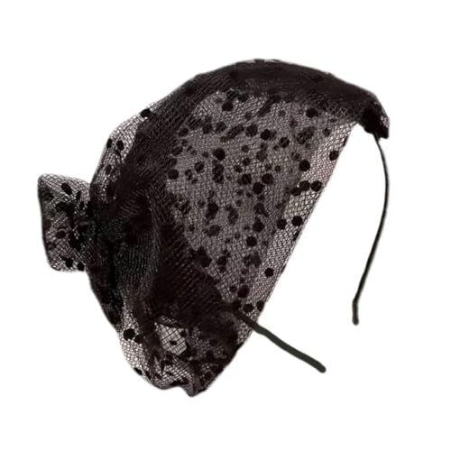 SANRLO Fascinator Für Frauen Elegante Schleifen Stirnband Kostüm Kopfbedeckung Haarschmuck Für Halloween Partys Und Bankette von SANRLO
