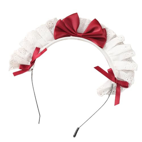 SANRLO Haarreif mit Spitzenband für Festivals, Feiern, Rollenspiele, Dienstmädchen-Kostüm, Requisiten, Cosplay, Party-Zubehör SANRLO Haarreif mit Spitzenband für Festivals, Feiern, Rollenspiele, Dienstmädchen-Kostüm, Requisiten, Cosplay, Party-Zubehör von SANRLO