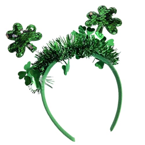 SANRLO Irischer Kobold Stirnband Blingbling Tinsel Pailletten Kopfbedeckung Tinsel Partei Requisiten Kobold von SANRLO