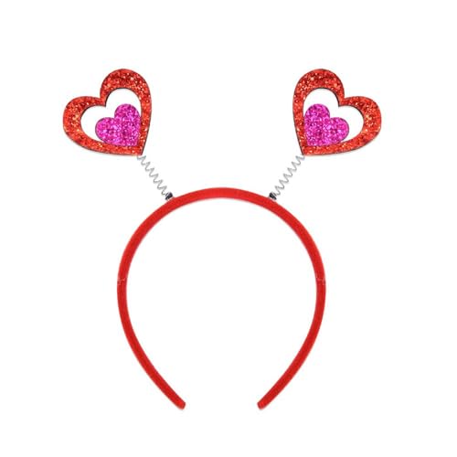 SANRLO Stilvolle Glitzer Lieben Herzstirnband Für Frauen Musikfestival Haarbandparty Kopfschmuck Valentiner Party Haardekoration von SANRLO