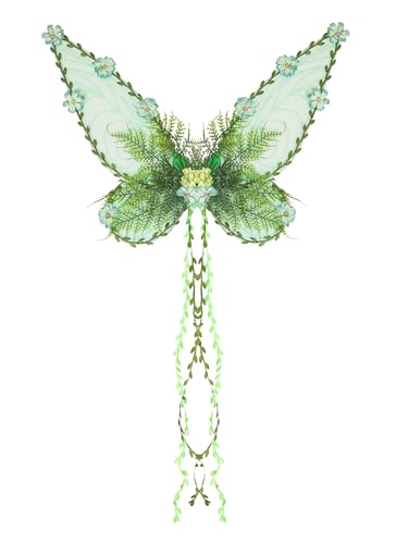 Feenflügel für Damen, Erwachsene, Mutter, Natur, Kostüm, Schmetterlingsflügel, Renaissance-Kostüm, Halloween-Zubehör (A-Beige, 1 Stück) von SANSIWU