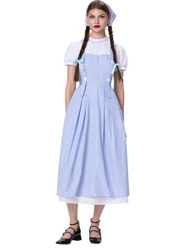 SANSIWU Damen Y2k Kawaii Lolita Minikleid, Feenkostüm, Vintage, Mini-Korsettkleid, Cosplay, Fairycore, Halloween-Kleid (E-Blue, XXL) von SANSIWU