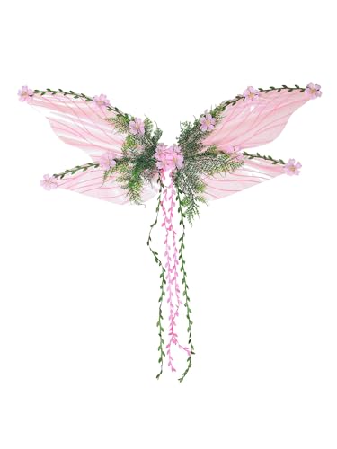 SANSIWU Feenflügel für Damen, Erwachsene, Mutter-Natur-Kostüm, Schmetterlingsflügel, Renaissance-Kostüm, Halloween-Zubehör (B-Mix-Farben, S) von SANSIWU