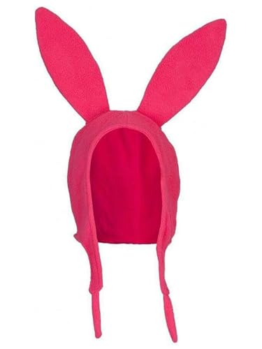 SANSIWU Halloween-Hut für Erwachsene und Kinder, Bob's Burger, Louise, niedliches Hasenohren, Winter, warm, dünn, Stretch-Kappe, winddicht, Kaninchen, lange Ohren (A-Pink, S) von SANSIWU