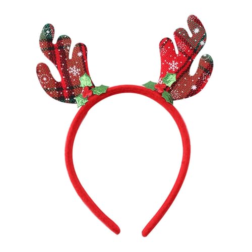 SANSIWU Weihnachten Niedliches Stirnband Plüsch Hirschohren Elastische Weihnachten Cosplay Haarband Haarband für Party Kostüm Requisiten Haarschmuck (B-01, Einheitsgröße) von SANSIWU