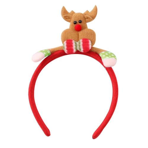 SANSIWU Weihnachten Niedliches Stirnband Plüsch Hirschohren Elastische Weihnachten Cosplay Haarband Haarband für Party Kostüm Requisiten Haarschmuck (B-02, Einheitsgröße) von SANSIWU