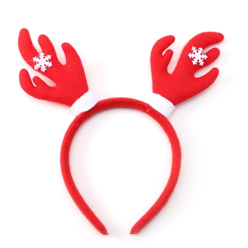 SANSIWU Weihnachten Niedliches Stirnband Plüsch Hirschohren Elastische Weihnachten Cosplay Haarband Haarreif für Party Kostüm Requisiten Haarschmuck (B-07, Einheitsgröße) von SANSIWU