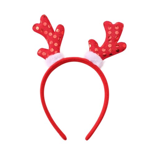 SANSIWU Weihnachten Niedliches Stirnband Plüsch Hirschohren Elastische Weihnachten Cosplay Haarband Haarreif für Party Kostüm Requisiten Haarschmuck (B-15, Einheitsgröße) von SANSIWU