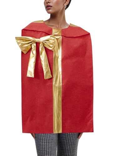 Weihnachtskostüm Verkleidung für Erwachsene, Einheitsgröße, Unisex, festliches Geschenk, perfekt für Weihnachten (rot, Einheitsgröße) von SANSIWU