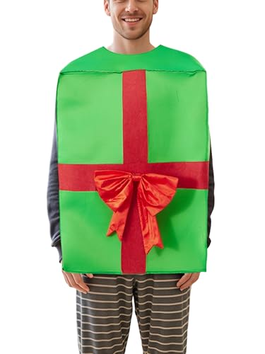 Weihnachtskostüm für Erwachsene, Einheitsgröße, Unisex, festliches Geschenk, perfekt für Weihnachten (grün, Einheitsgröße) von SANSIWU