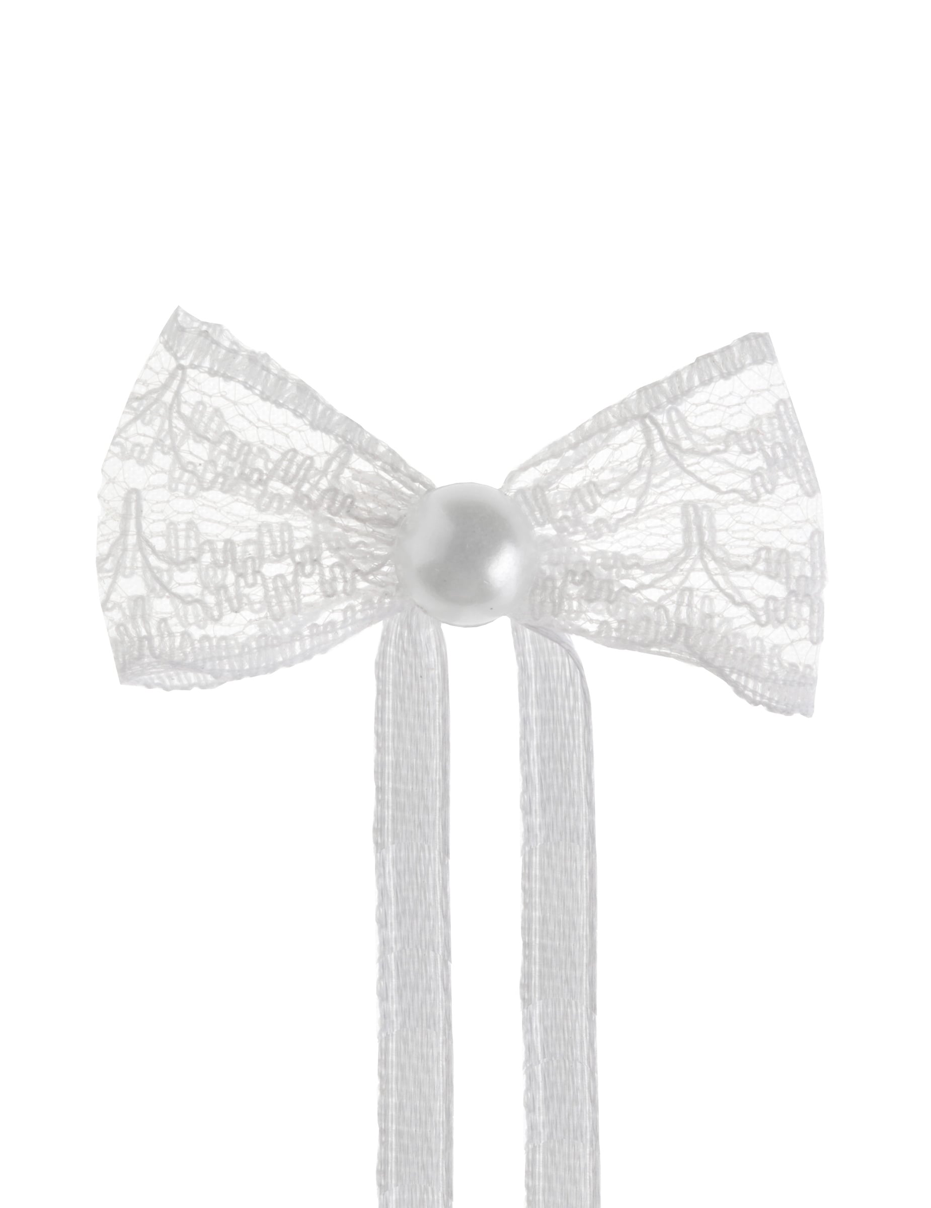 10 Mini-Spitzenschleifen weiß mit Perle 4cm 10 Mini-Spitzenschleifen weiß mit Perle 4cm von SANTEX