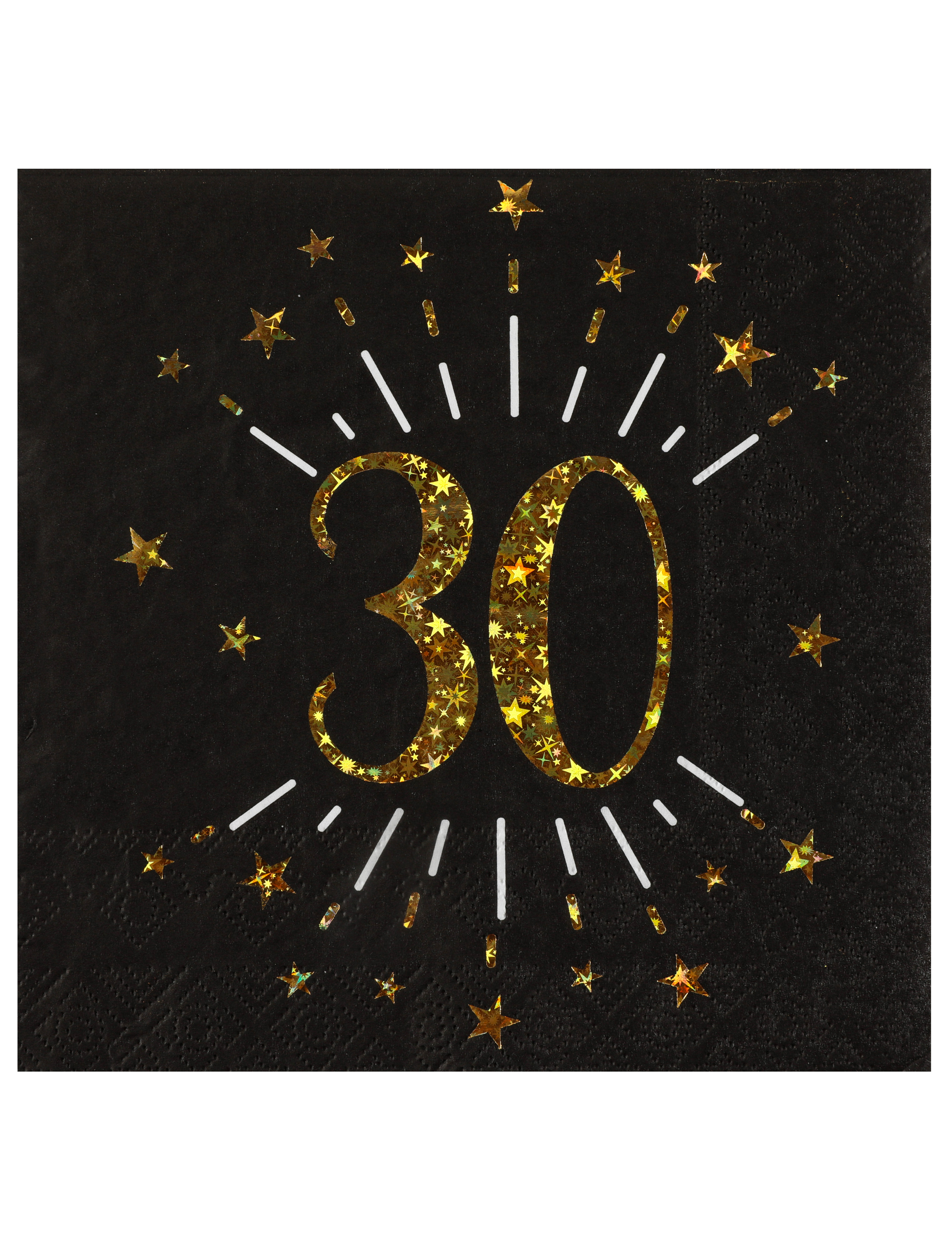 10 Papierservietten Alles Gute zum 30. Geburtstag Schwarz + Gold mit Sternen 10 Papierservietten Alles Gute zum 30. Geburtstag Schwarz + Gold mit Sternen von SANTEX