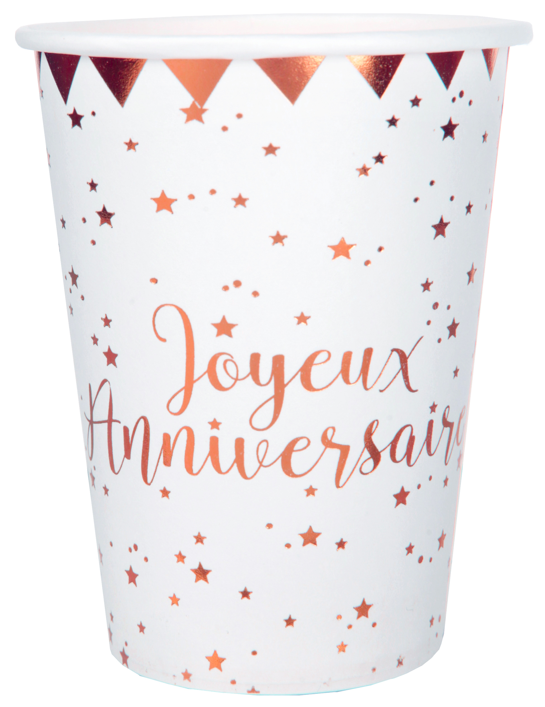 10 Pappbecher Alles Gute zum Geburtstag Roségold mit Sternen 10 Pappbecher Alles Gute zum Geburtstag Roségold mit Sternen von SANTEX