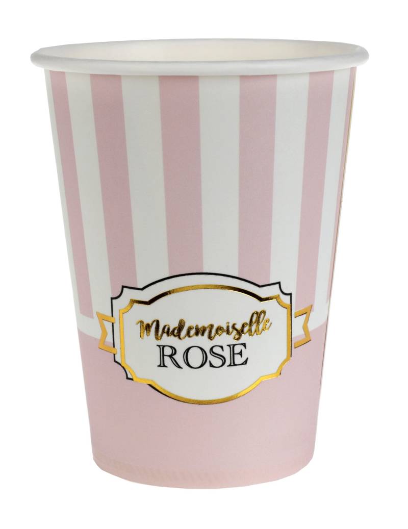 10 Pappbecher Baby Shower Rosa 200 ml von SANTEX