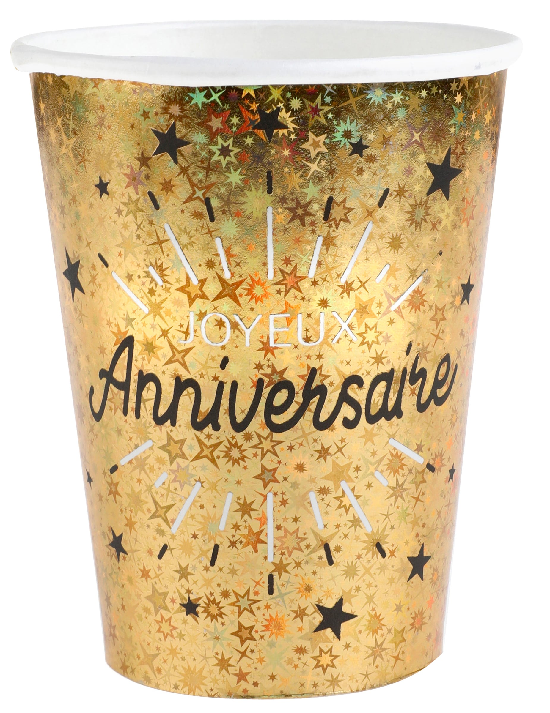 10 festliche Pappbecher Alles Gute zum Geburtstag Schwarz + Gold 10 festliche Pappbecher Alles Gute zum Geburtstag Schwarz + Gold von SANTEX