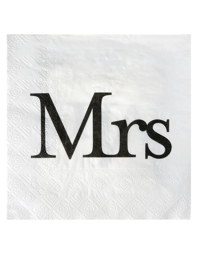 20 Papierservietten Mrs 33 x 33 cm für Hochzeiten 20 Papierservietten Mrs 33 x 33 cm für Hochzeiten von SANTEX