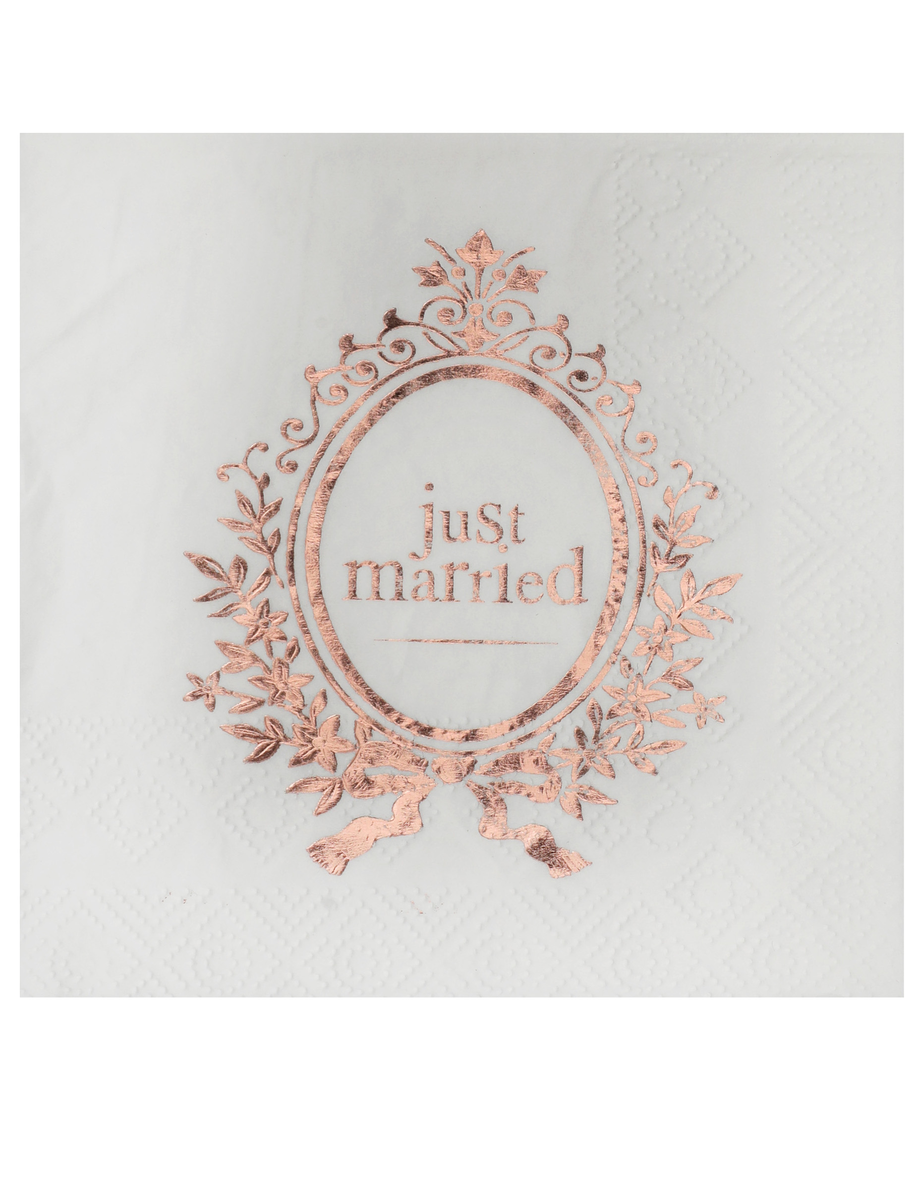 20 kleine Just Married Servietten weiß + rosegold 25 x 25 cm edle Hochzeit 20 kleine Just Married Servietten weiß + rosegold 25 x 25 cm edle Hochzeit von SANTEX