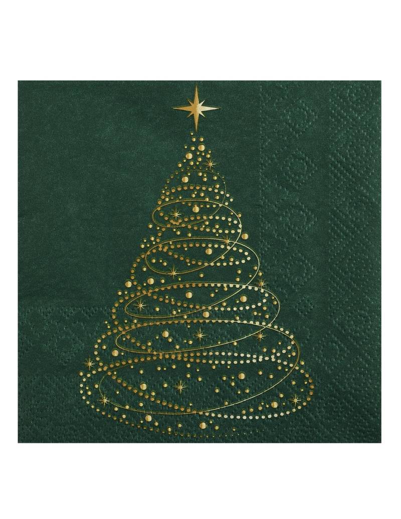 20 kleine Servietten Funkelndes Weihnachten Tannengrün 25 x 25 cm 20 kleine Servietten Funkelndes Weihnachten Tannengrün 25 x 25 cm von SANTEX