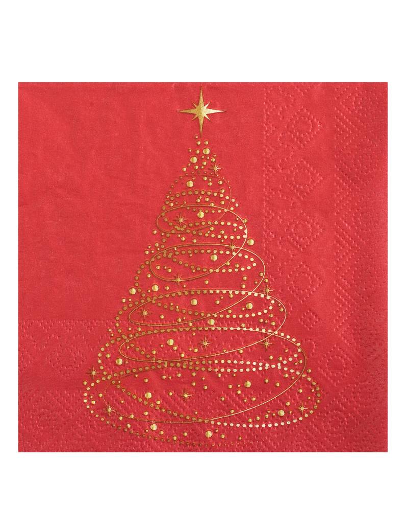 20 kleine Servietten Funkelndes Weihnachten rot 25 x 25 cm 20 kleine Servietten Funkelndes Weihnachten rot 25 x 25 cm von SANTEX