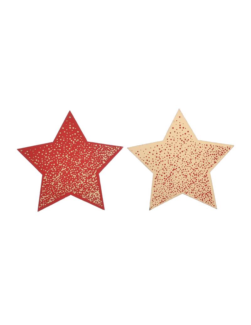 25 funkelnde Weihnachts-Streudekorationen in Rot und Gold 6,5 x 6,2 cm 25 funkelnde Weihnachts-Streudekorationen in Rot und Gold 6,5 x 6,2 cm von SANTEX
