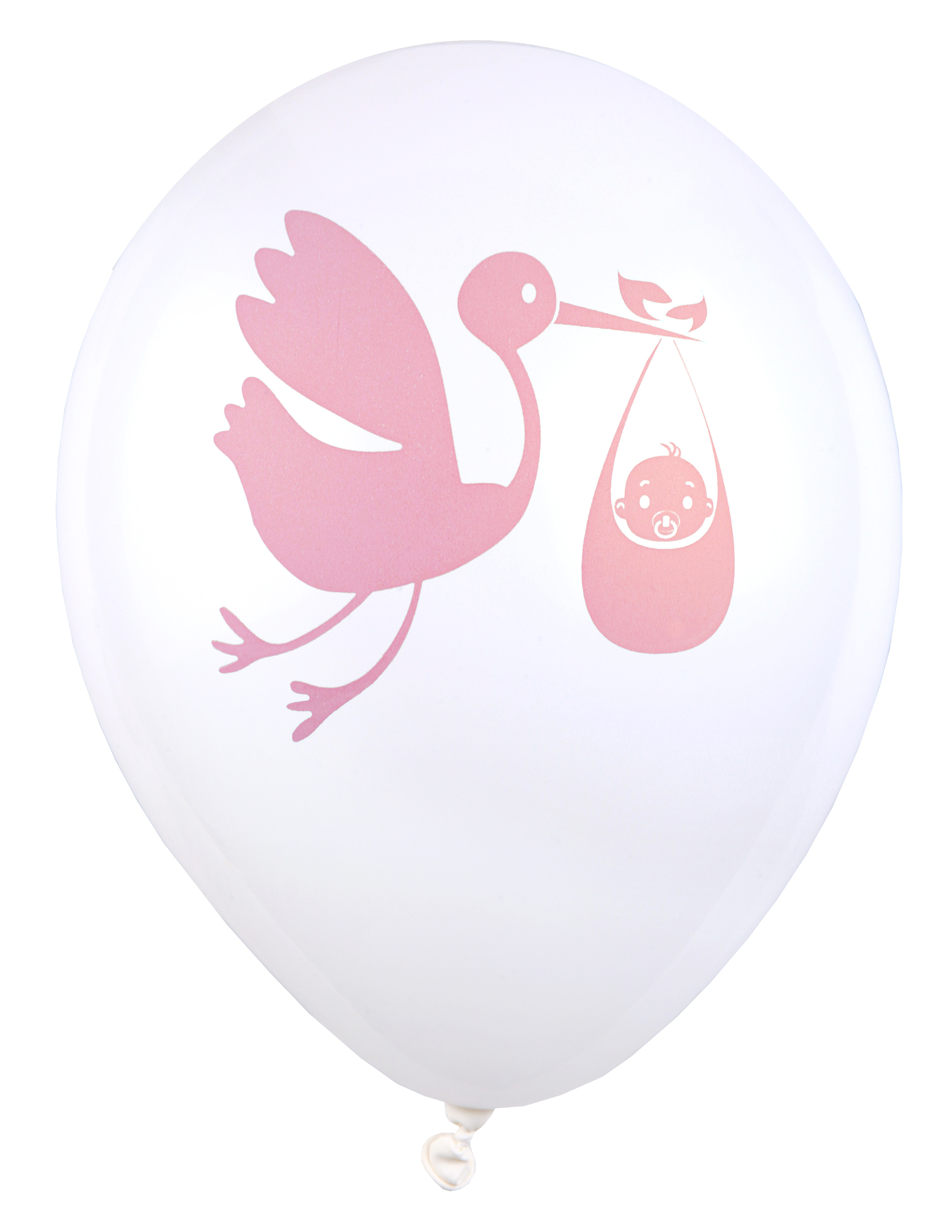 8 Baby Shower Luftballons Rosa mit Storch-Motiv 23 cm 8 Baby Shower Luftballons Rosa mit Storch-Motiv 23 cm von SANTEX