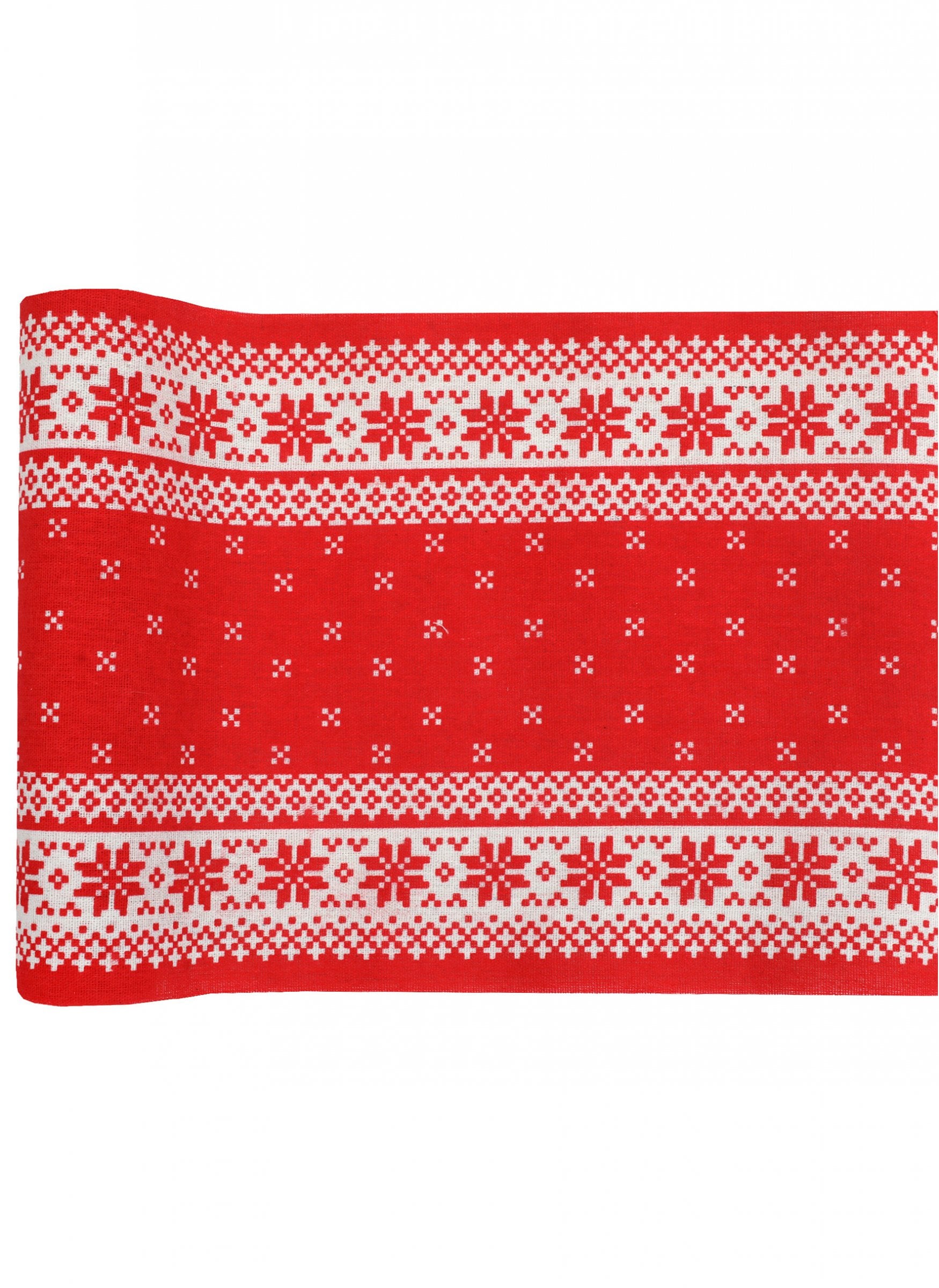 Baumwoll-Tischläufer Kaminabend 3 m x 28 cm Rot und Weiß Baumwoll-Tischläufer Kaminabend 3 m x 28 cm Rot und Weiß von SANTEX
