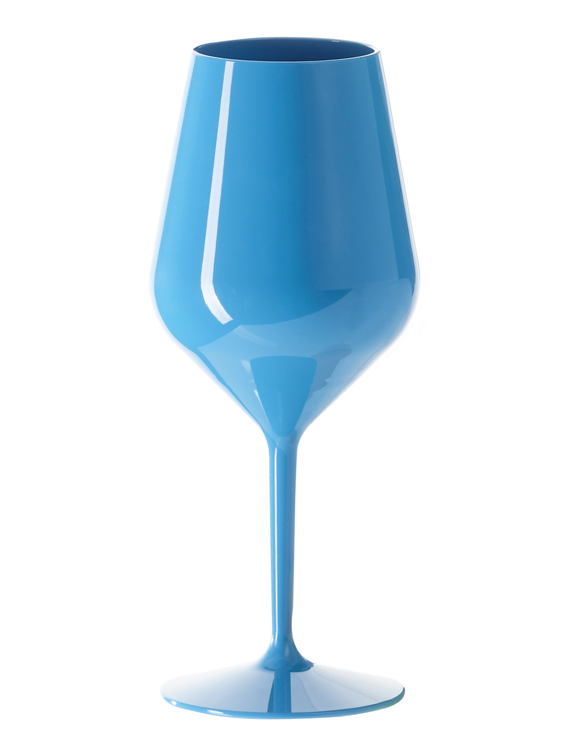Blauer Kunststoff-Weinglas mit Stiel 47 cl Blauer Kunststoff-Weinglas mit Stiel 47 cl von SANTEX