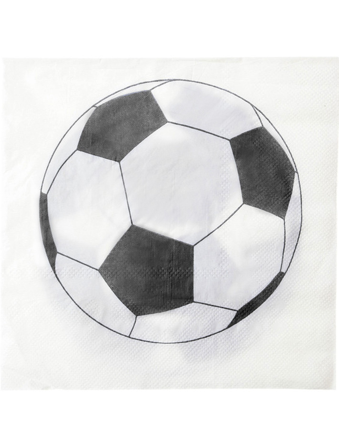 Fussball-Papierservietten Party 20 Stück schwarz-weiss Fussball-Papierservietten Party 20 Stück schwarz-weiss von SANTEX
