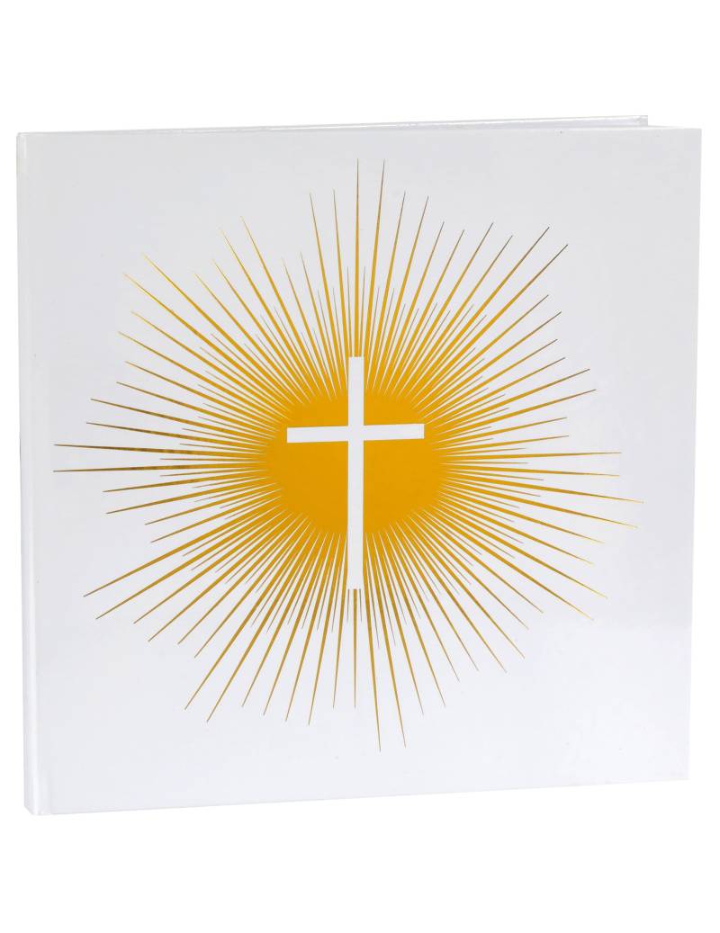 Gästebuch religiöse Feier gold 24 x 24 cm Taufe Kommunion von SANTEX