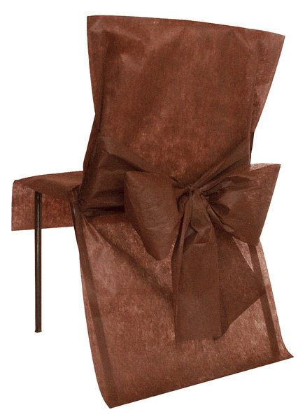 Hochzeitsdekoration Stuhl-Hussen 10 Stück braun 50x95cm von SANTEX
