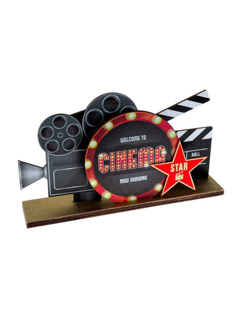 Kino-Deko Tischdeko mit Filmklappe schwarz-rot von SANTEX