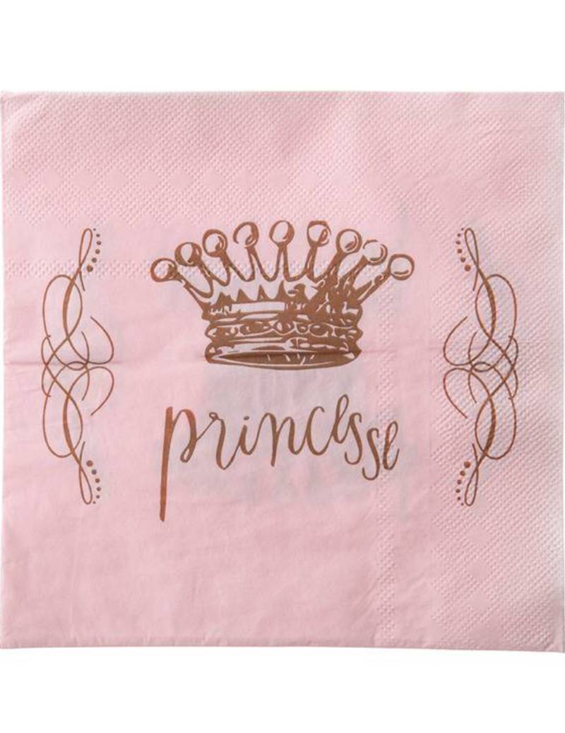 Prinzessin Servietten-Set 20 Stück rosa von SANTEX
