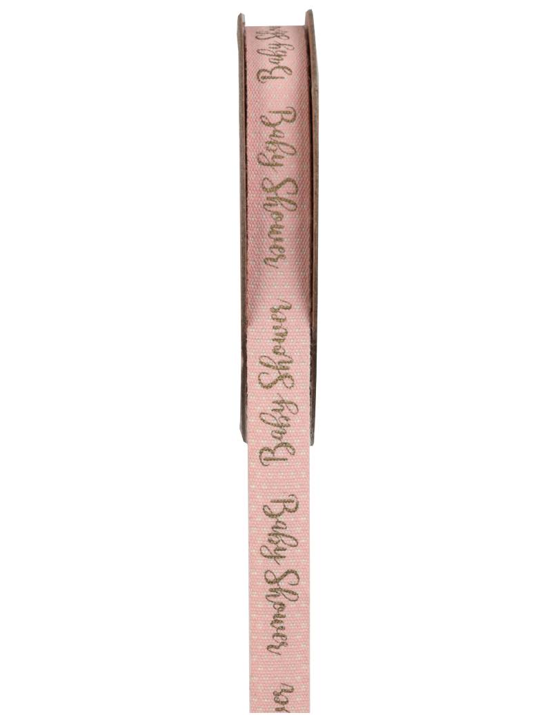 Rosa Baby Shower Baumwollband selbstklebend Punkte 3m von SANTEX