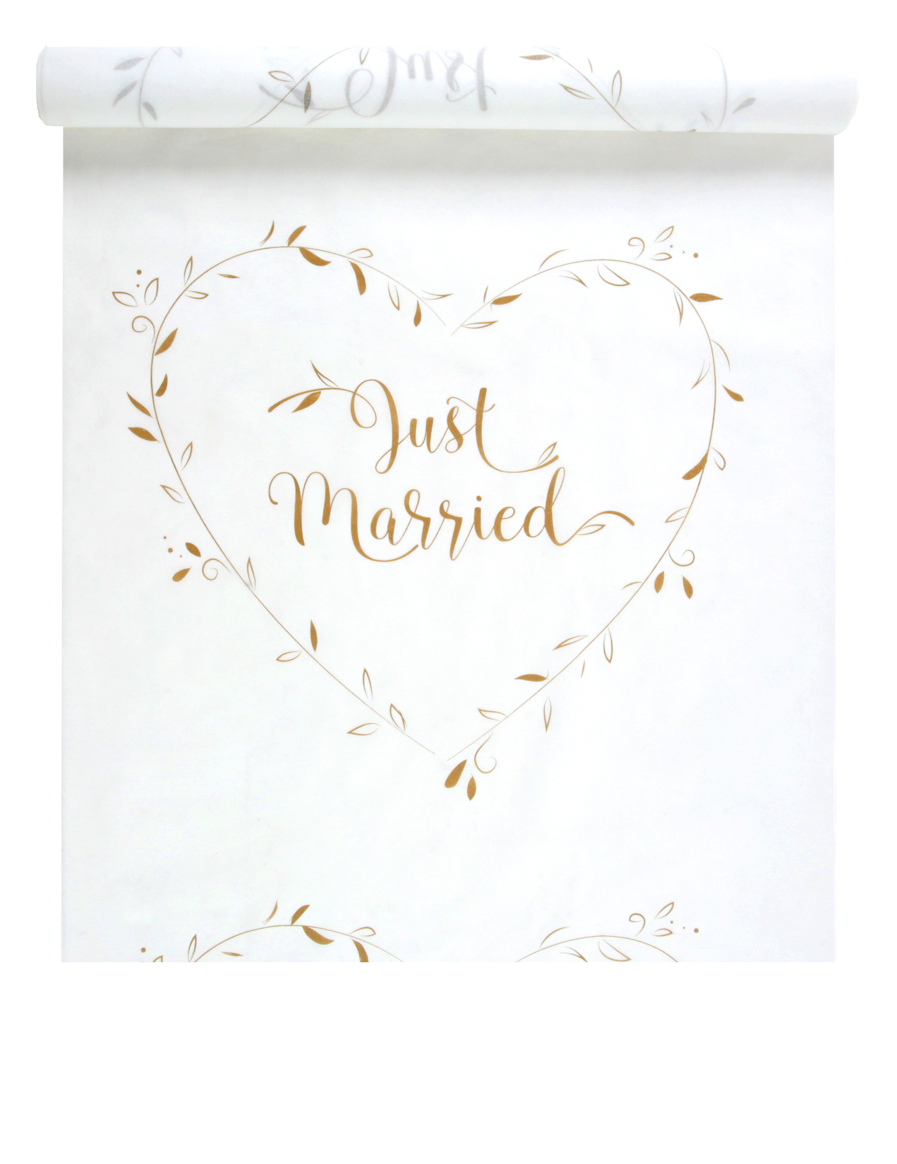Teppichläufer Just Married Weiß Gold 10 m x 75 cm Teppichläufer Just Married Weiß Gold 10 m x 75 cm von SANTEX