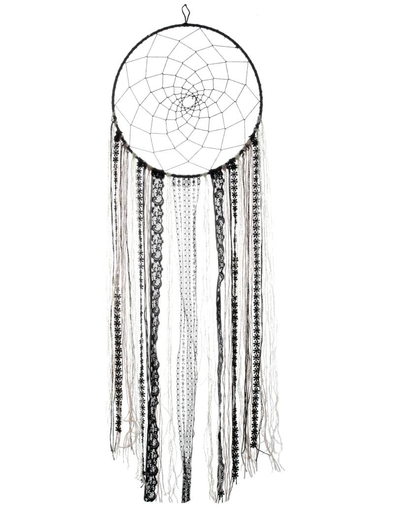 Traumfänger Schwarz 27 x 97 cm Boho Hängedekoration von SANTEX