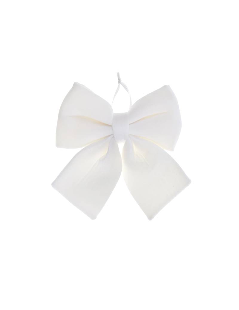 Weiße Samt-Deko-Schleife 15 x 18 cm von SANTEX