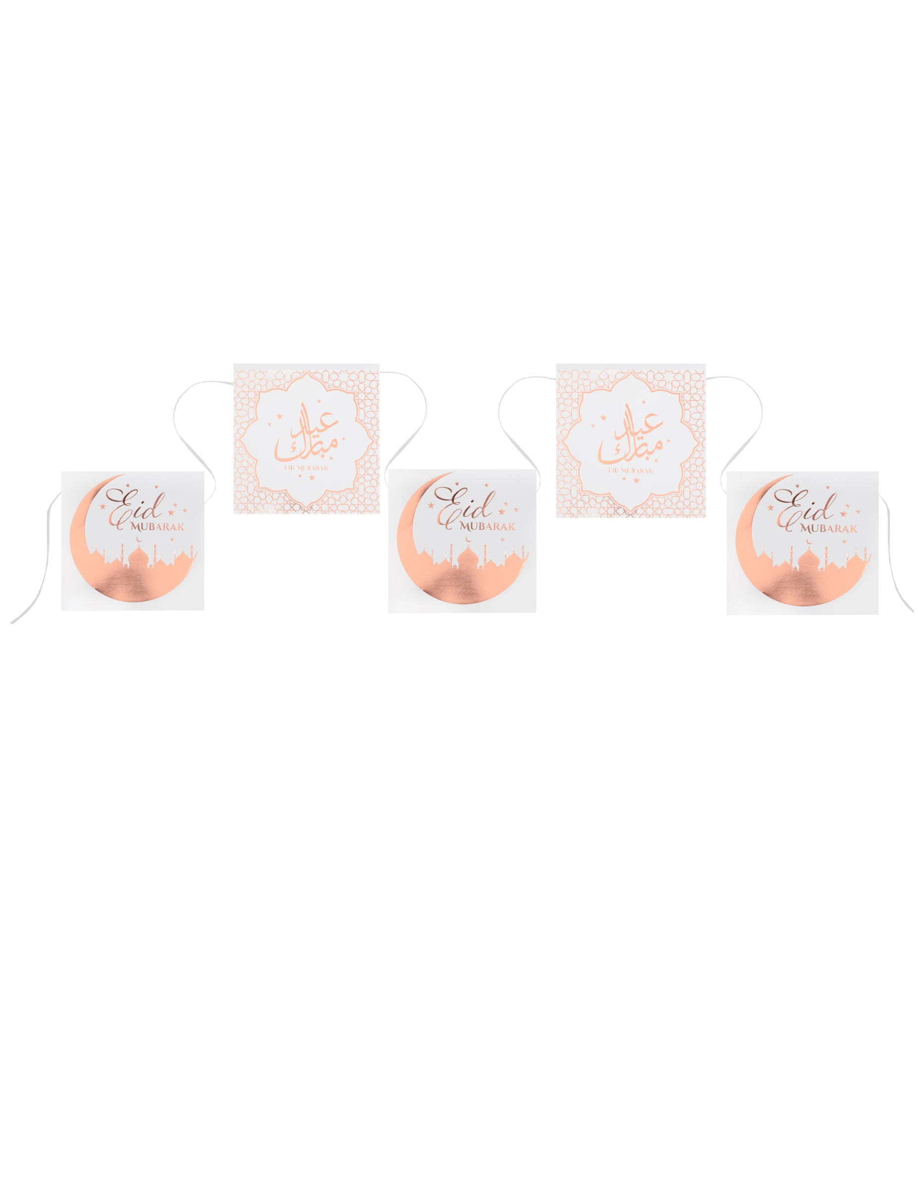 Wimpelkette 12 Wimpel Pappe Eid Mubarak Rosegold 5 m für das Zuckerfest Wimpelkette 12 Wimpel Pappe Eid Mubarak Rosegold 5 m für das Zuckerfest von SANTEX