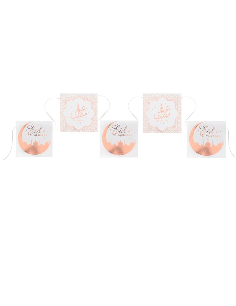 Wimpelkette 12 Wimpel Pappe Eid Mubarak Rosegold 5 m für das Zuckerfest Wimpelkette 12 Wimpel Pappe Eid Mubarak Rosegold 5 m für das Zuckerfest von SANTEX