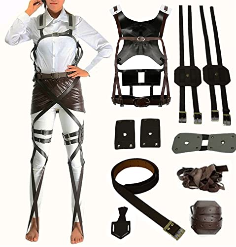 SANXDI Aot Gürtel Cosplay Corps Harness Belt Suits Cosplay Kostüm Anime Charakter Mikasa Ackerman Kostüm Costume for Halloween (A) von SANXDI