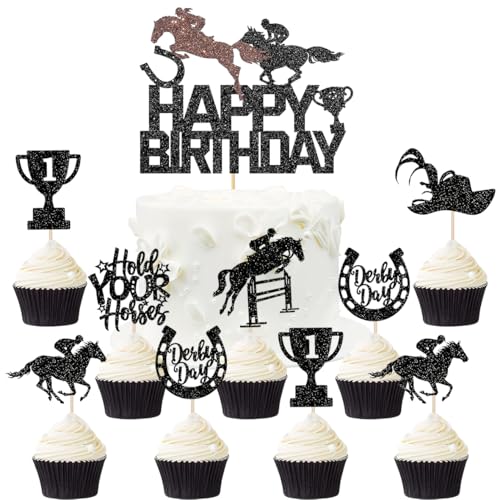 SANYUANHE 25 Stück Cowboy Happy birthday Cupcake Toppers,Pferde-Reitsport-Pferderennen-Reitwettbewerbe-Kuchen-Dekoration für Jubiläen,Geburtstage,Hochzeiten und Pferde-Themenpartys SANYUANHE 25 Stück Cowboy Happy birthday Cupcake Toppers,Pferde-Reitsport-Pferderennen-Reitwettbewerbe-Kuchen-Dekoration für Jubiläen,Geburtstage,Hochzeiten und Pferde-Themenpartys von SANYUANHE