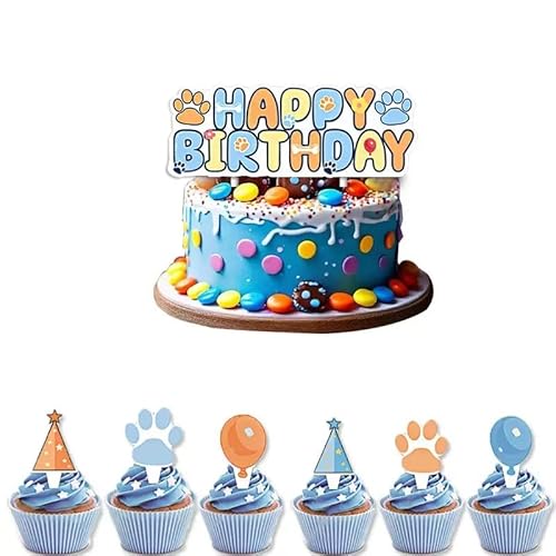 SANYUANHE 25 Stück Hund Kuchen Dekoration,Kindergeburtstags Tierthema,Cupcake Toppers,Cupcake Dekoration,Happy birthday für die Dog Familie,Tortendeko Geburtstag Geburtstagsparty Zubehör SANYUANHE 25 Stück Hund Kuchen Dekoration,Kindergeburtstags Tierthema,Cupcake Toppers,Cupcake Dekoration,Happy birthday für die Dog Familie,Tortendeko Geburtstag Geburtstagsparty Zubehör von SANYUANHE