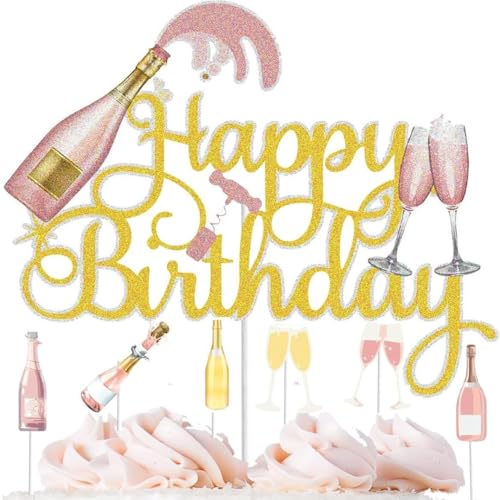 SANYUANHE 57 Stück Sekt Party Set,Rosa Roségold Kuchendekoration,Wein Bier Rotwein und Weinproben Cupcake Toppers,Dekoration für Jubiläen, Geburtstage, Hochzeiten und Oktoberfest-Themenpartys SANYUANHE 57 Stück Sekt Party Set,Rosa Roségold Kuchendekoration,Wein Bier Rotwein und Weinproben Cupcake Toppers,Dekoration für Jubiläen, Geburtstage, Hochzeiten und Oktoberfest-Themenpartys von SANYUANHE