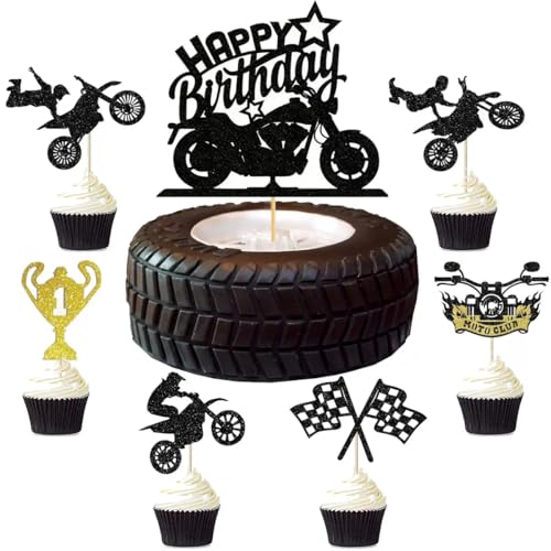 SANYUANHE 25 Pcs Motorrad Cupcake Dekorationen,Geburtstags Dekoration Cake Toppers,Motorrad Kuchen Topper Tortendeko Motorrad für Motorrad Deko SANYUANHE 25 Pcs Motorrad Cupcake Dekorationen,Geburtstags Dekoration Cake Toppers,Motorrad Kuchen Topper Tortendeko Motorrad für Motorrad Deko von SANYUANHE