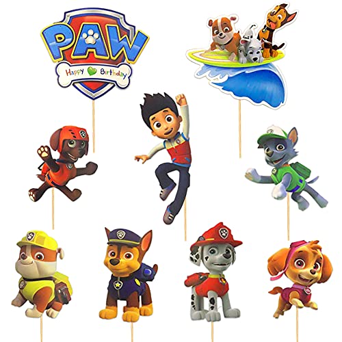 36 Stück Paw Patrol Tortendeko,Cake Toppers Cupcake Deko,Paw Patrol Kuchendekoration,Muffin Deko,Kuchen Deko,für Kinder Baby Geburtstag Torte Deko Supplies von LUKIUP