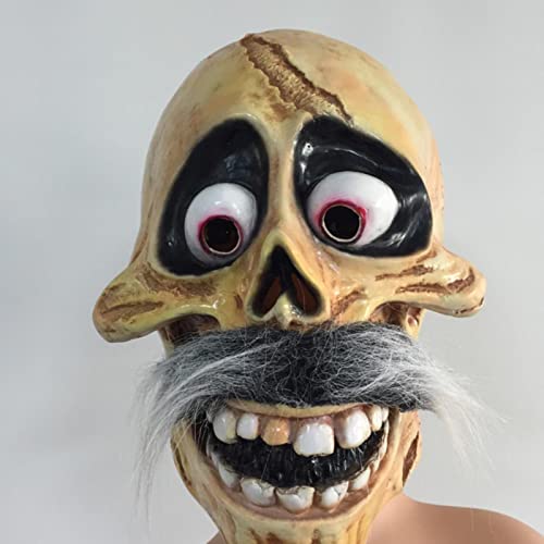 Halloween Neue Latex Maske Teufel Kopfbedeckung Form Horror Maske Schädel Horror Maske von SARGE
