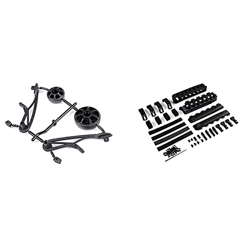 SAROAD 1 Set Heckscheiben-Set für 1/8 Racing & 1 Set elektrische Umwandlung Batteriekasten-Kits von SAROAD