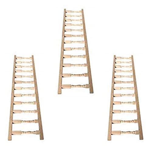 SAROAD 3 x Miniatur-Möbelzaun, Handlauf, Haus, Mini-Zaun, Dekoration, Zubehör, 1:12 von SAROAD