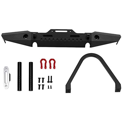 SAROAD RC Upgrade Teile Aluminium Legierung Front Stoß Stange Passend für -4 SCX10 SCX10 II Crawler Auto Schwarz von SAROAD