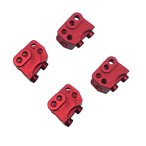 SAROAD Stoßgestänge für axiale SCX10-II 90046 90047 AR44 Achse, CNC-Aluminium, vorne, hinten, unten, Rot, 4 Stück von SAROAD
