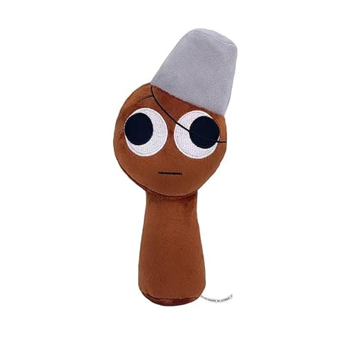 SASA baby Sprunki Plüschtier, Braun mit Grauer Mütze, Großäugiges Kuscheltier,25cm SASA baby Sprunki Plüschtier, Braun mit Grauer Mütze, Großäugiges Kuscheltier,25cm von SASA baby